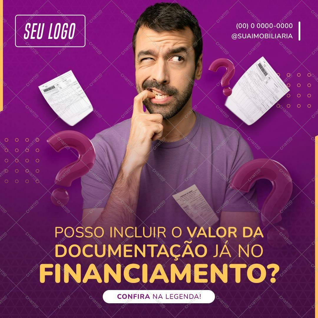 Banner para Imóveis Perguntas Frequentes PSD Editável
