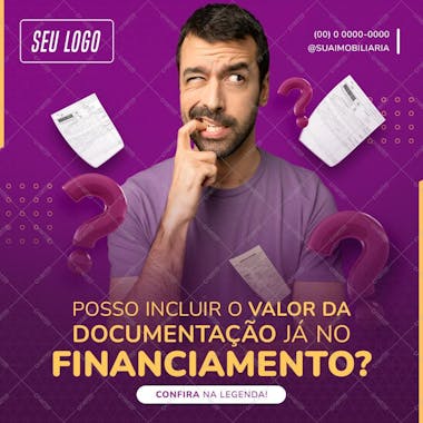 Feed posso incluir o valor da documentação já no financiamento psd