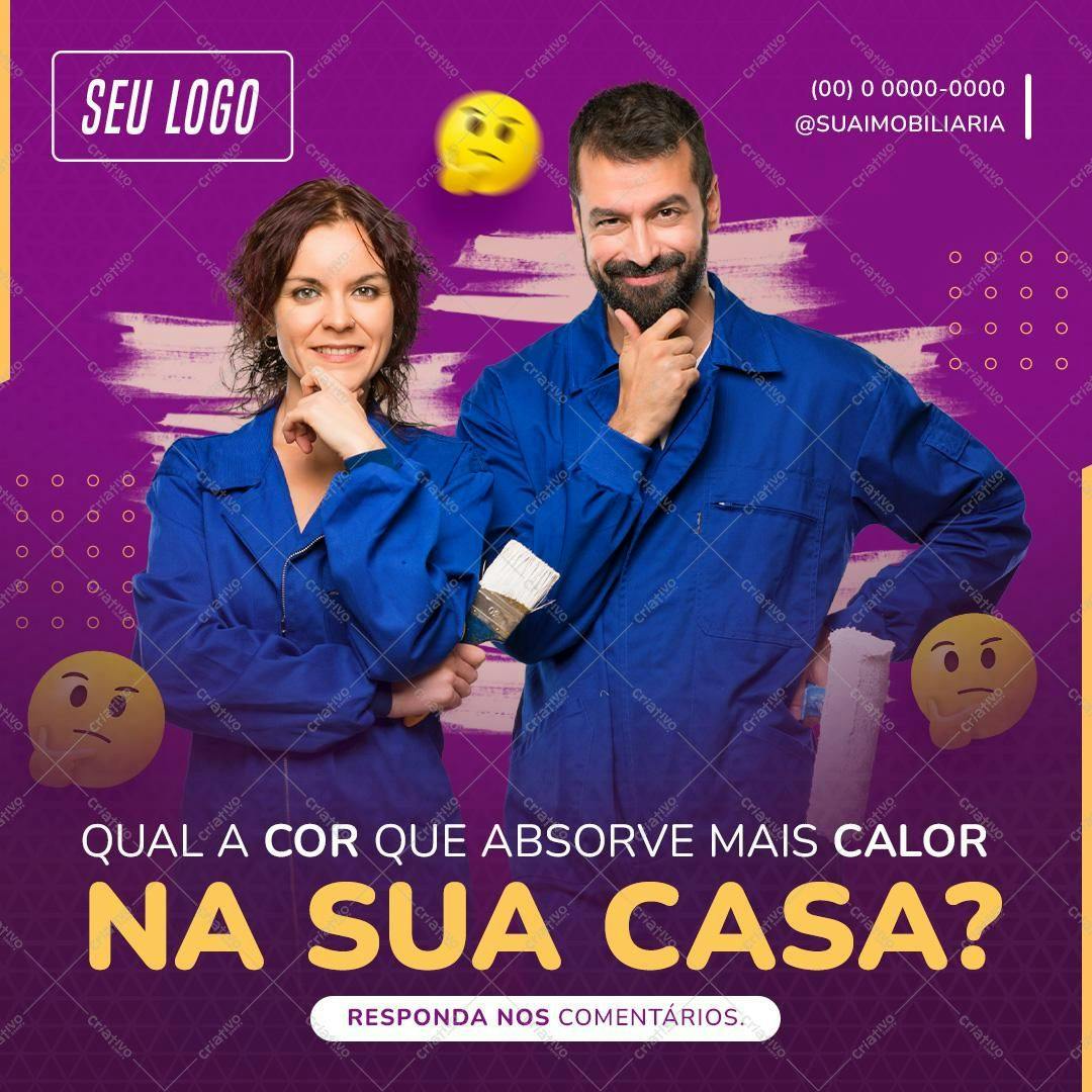 Post para Redes Sociais Profissionais de Pintura PSD Editável