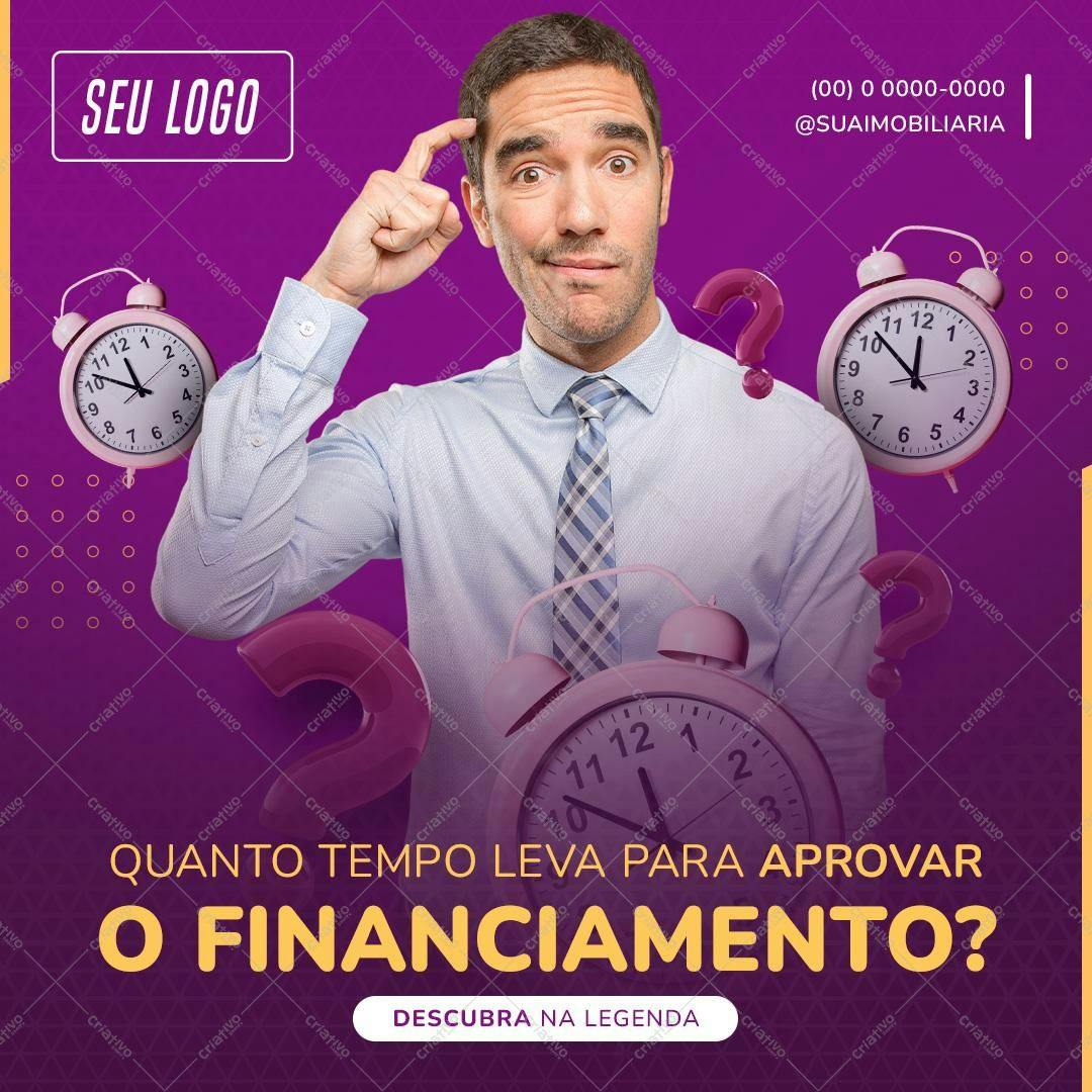 Post para Redes Sociais Imóveis Financiamento PSD Editável