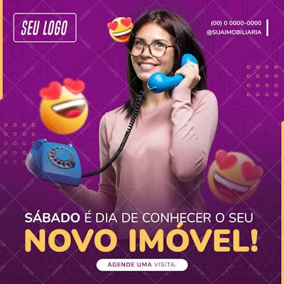 Feed - Sábado É Dia De Conhecer O Seu Novo Imóvel - Psd