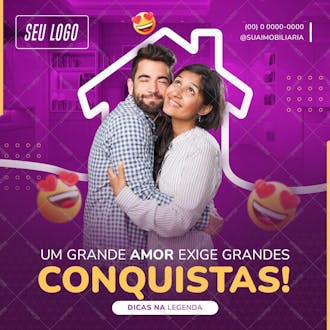 Feed um grande amor exige grandes conquistas psd