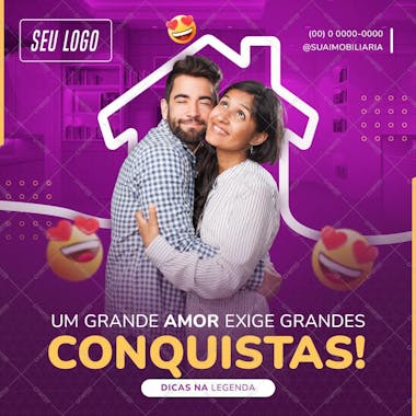 Feed um grande amor exige grandes conquistas psd