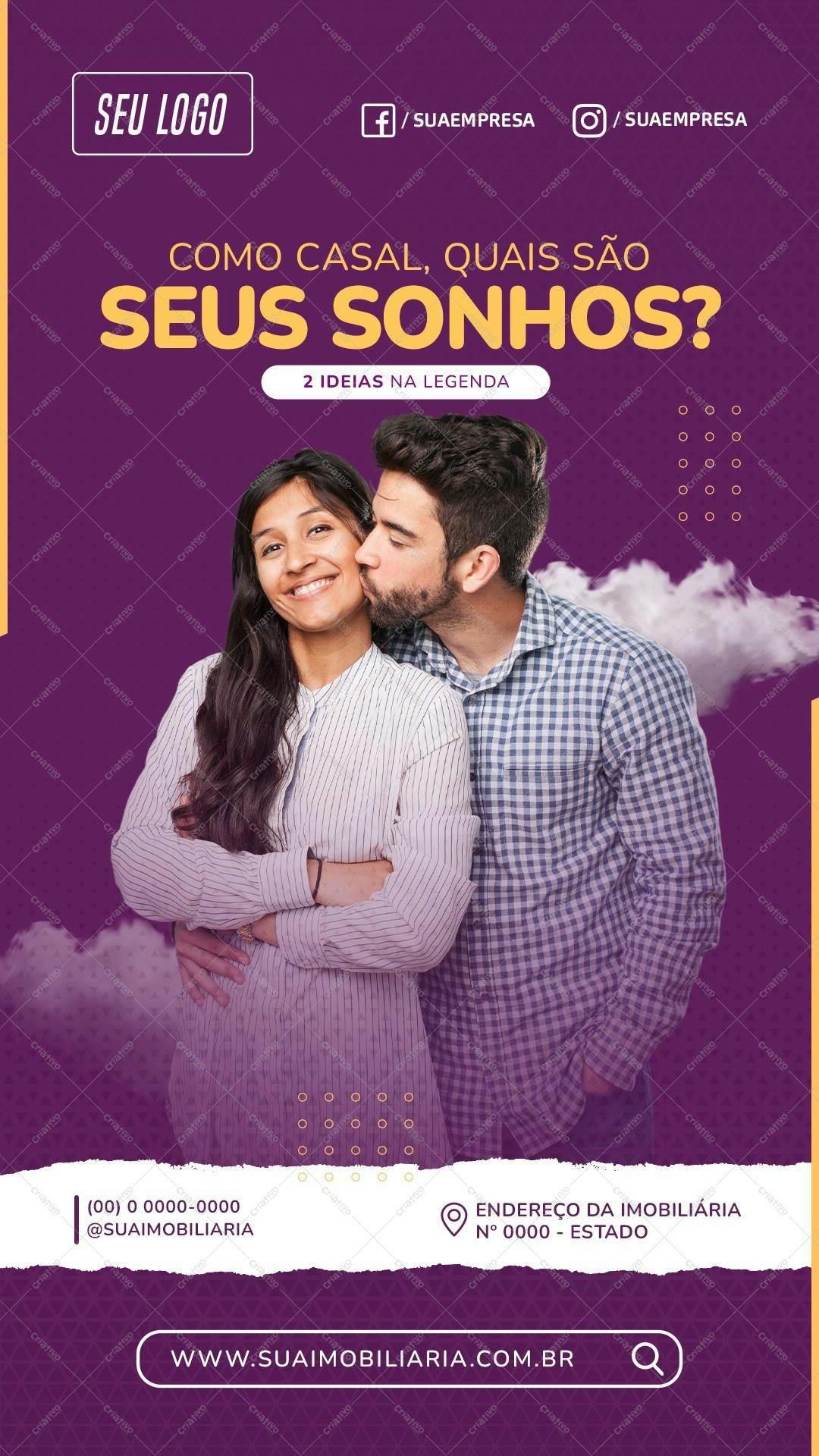 Flyer para Imobiliária Romance PSD Editável