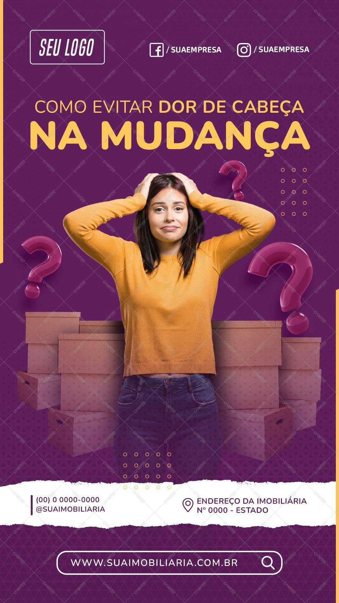 Flyer para Mudança de Imóvel PSD Editável