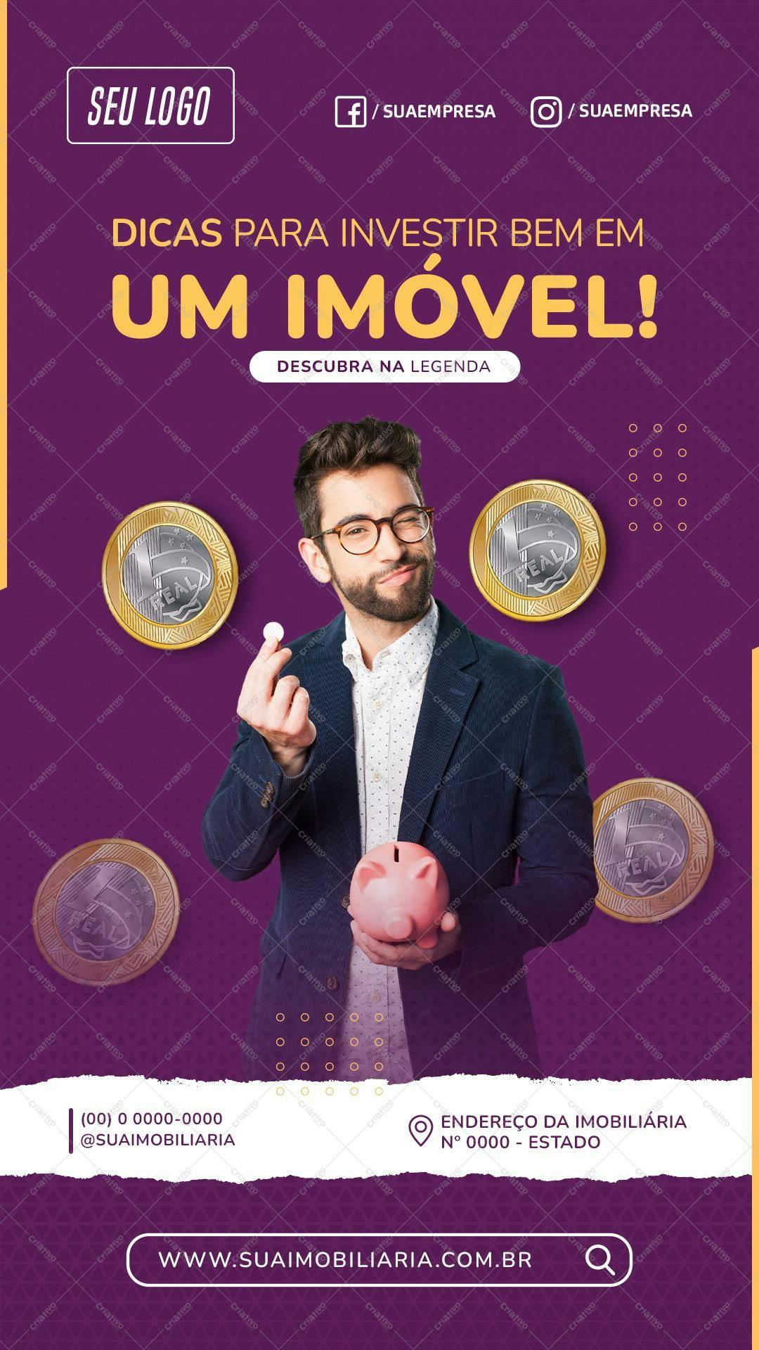 Banner para Investimento Imobiliário PSD Editável