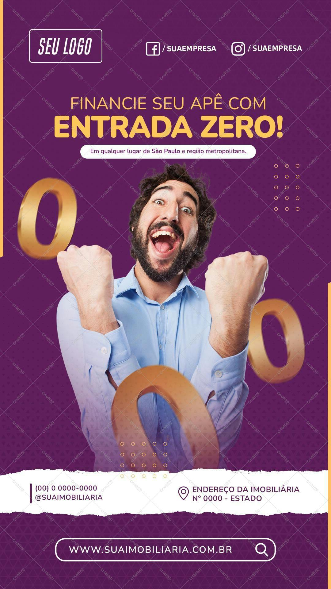 PSD Imóvel para Campanha de Financiamento com Entrada Zero PSD Editável