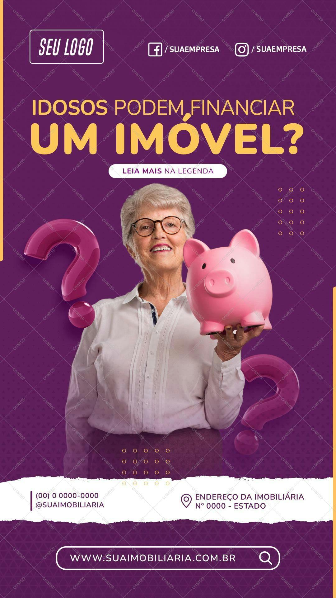 Banner Imobiliária para Idosos PSD Editável