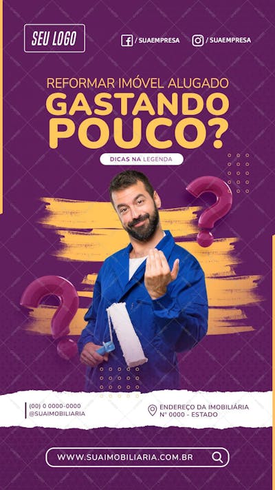 Story - Reformar Imóvel Alugado Gastando Pouco - Psd
