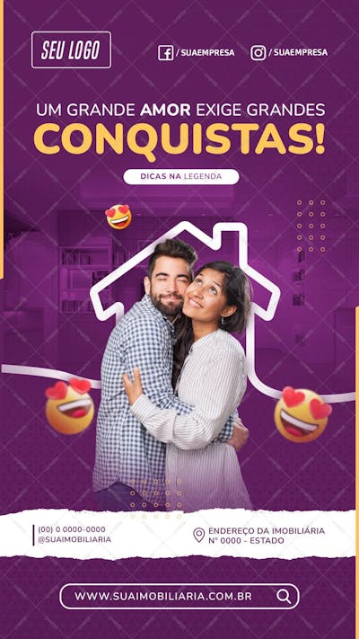 Story - Um Grande Amor Exige Grandes Conquistas - Psd