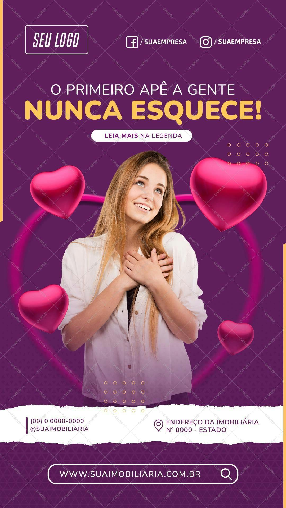 Flyer para Imóveis Dia dos Namorados PSD Editável