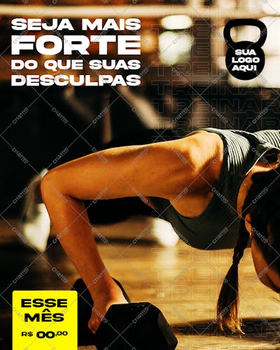 Flyer Para Academia E Crossfit , arte editável, imagens inclusas, PSD