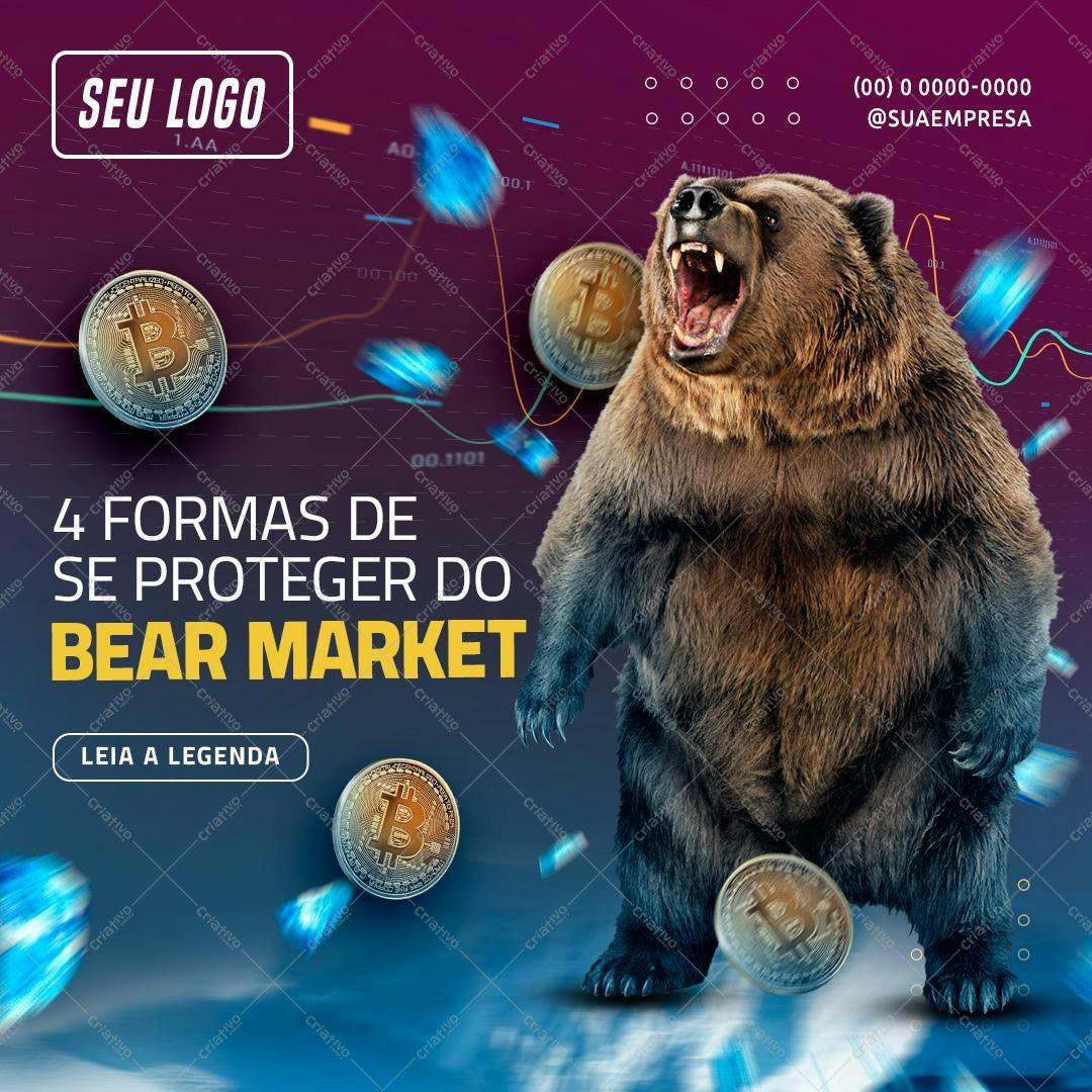 Banner para Investir em Criptomoedas PSD Editável