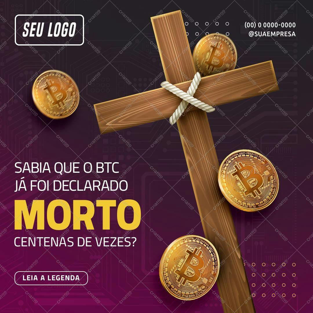 Flyer para Investimento em Criptomoedas PSD Editável