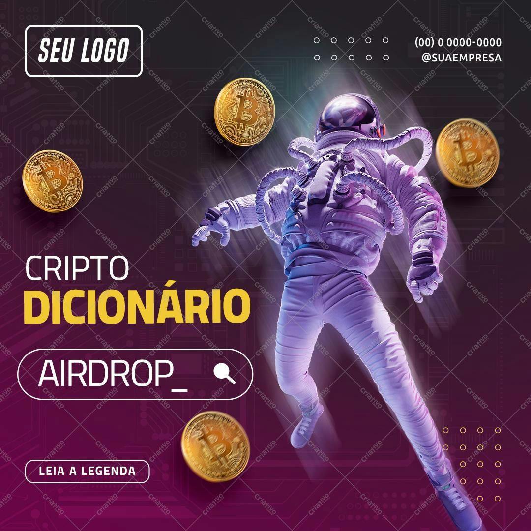 Post para Redes Sociais - Criptomoedas PSD Editável