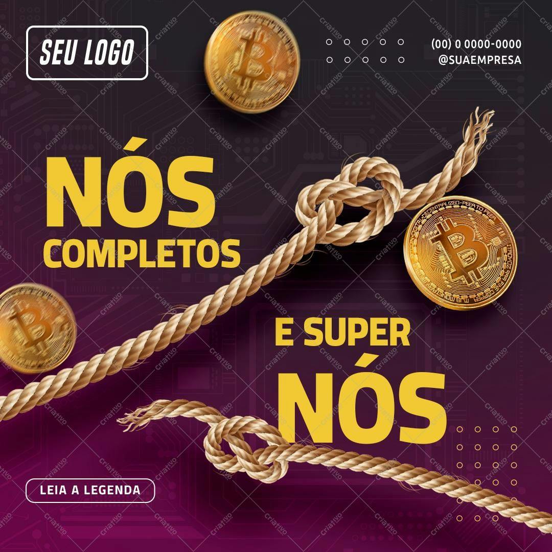Banner para Redes Sociais sobre Bitcoin PSD Editável