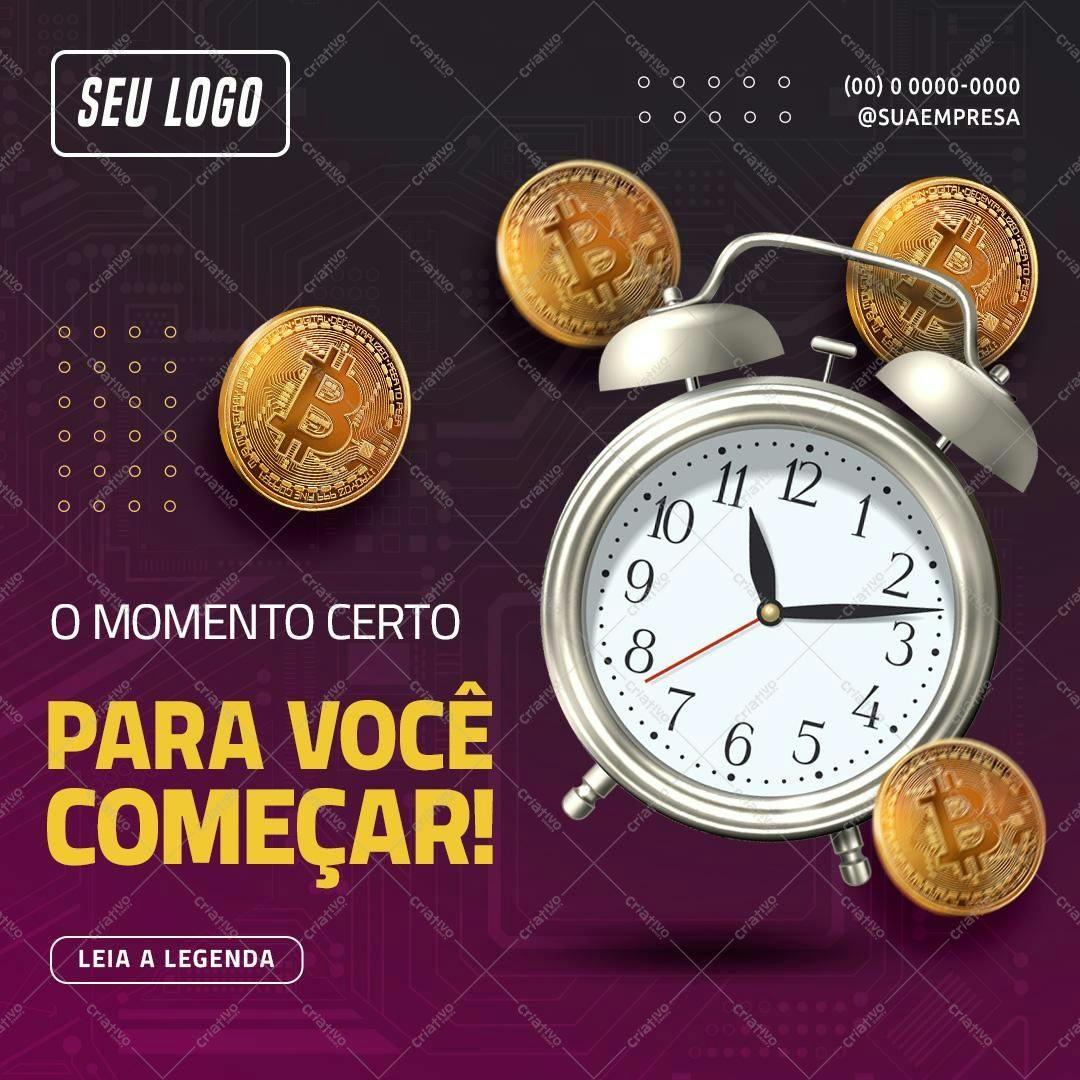 Banner para Investimento em Bitcoin PSD Editável