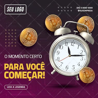 Feed o momento certo para você começar psd