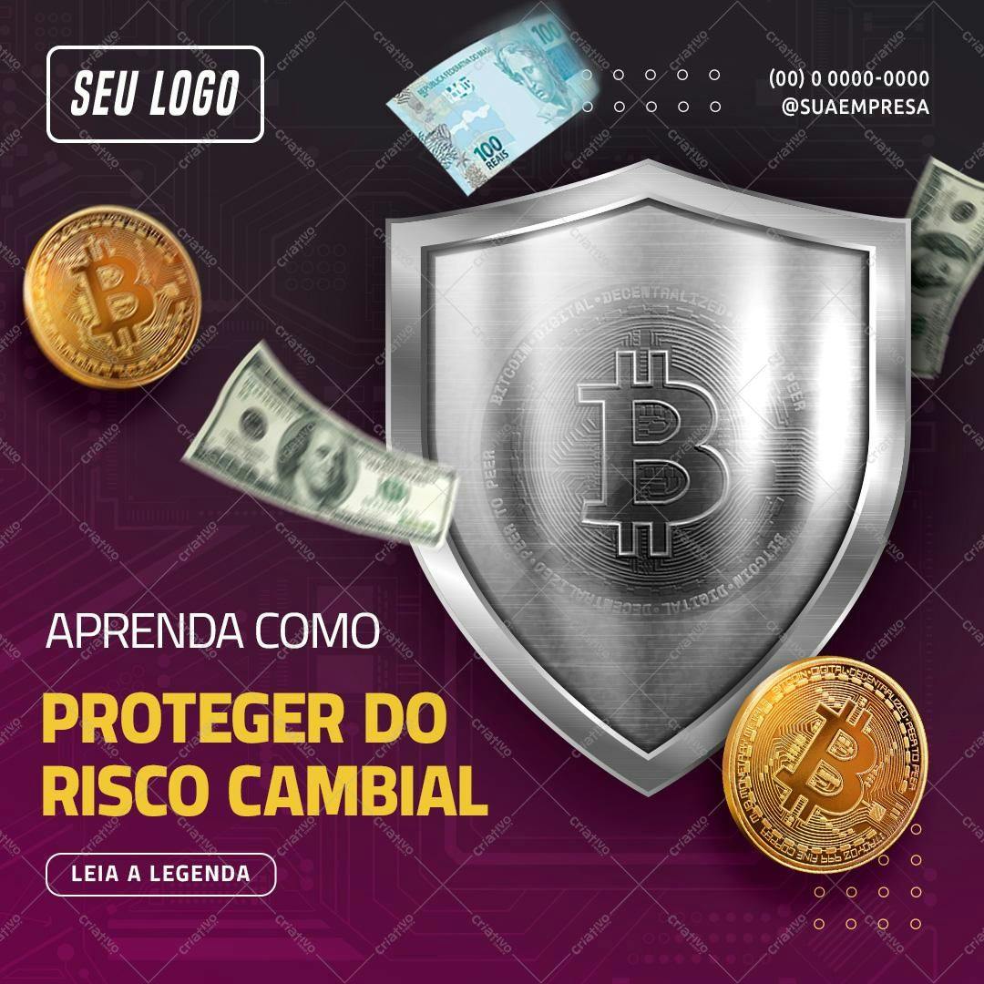 Banner para Proteção Contra Risco Cambial PSD Editável