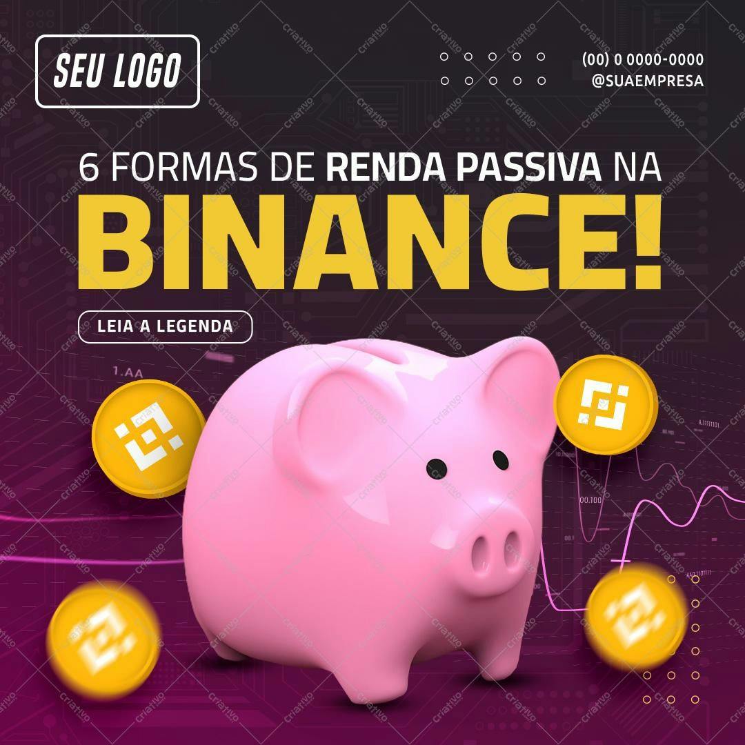 Post para Redes Sociais Binance PSD Editável
