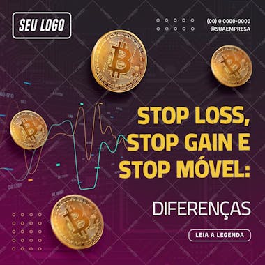 Feed stop loss, stop gain e stop móvel psd