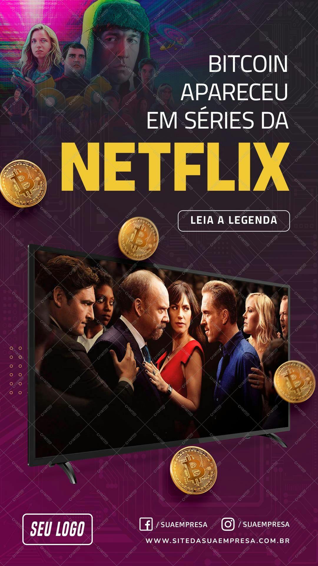 Banner Netflix Bitcoin PSD Editável