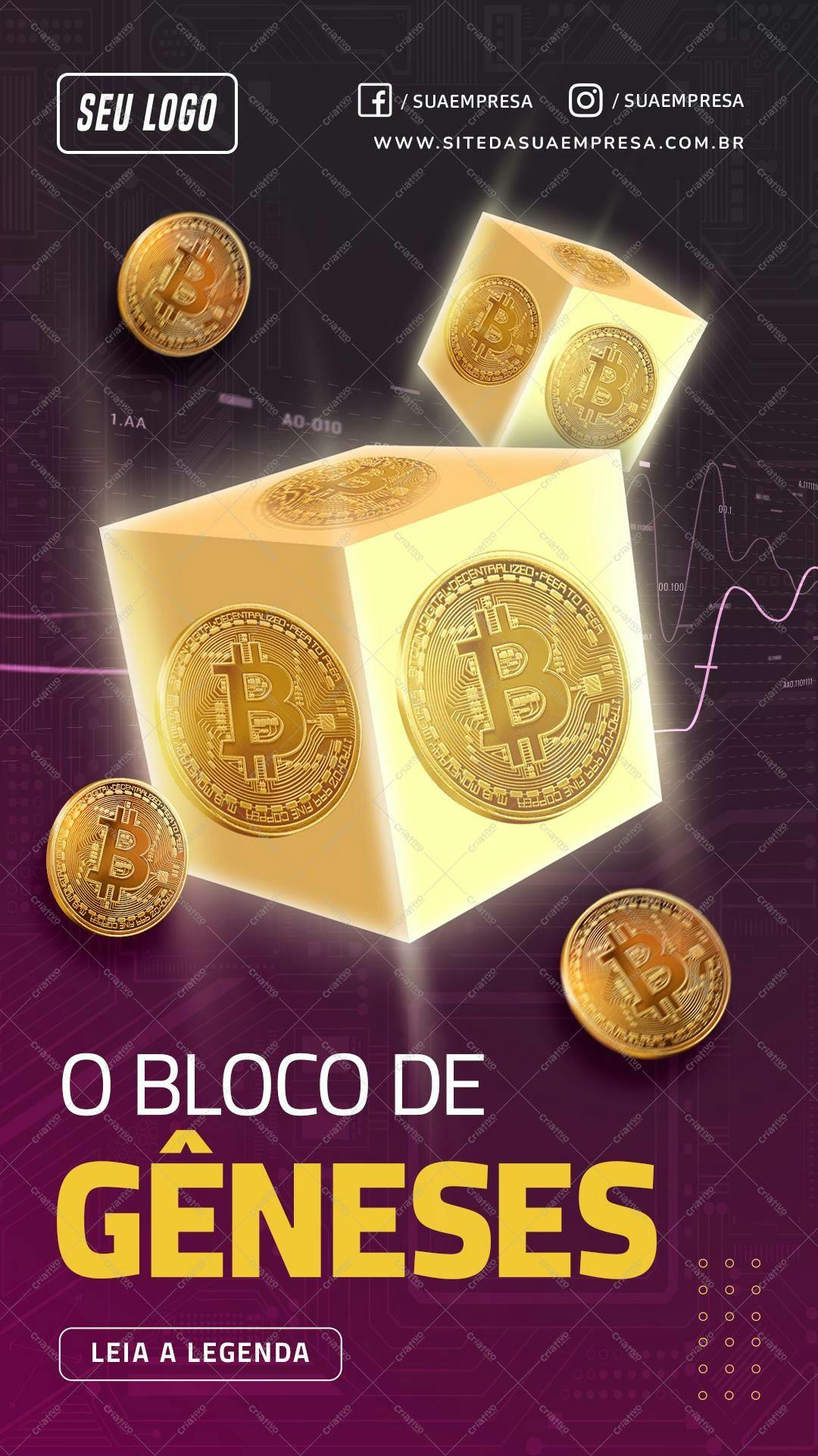 PSD Banner para Divulgação de Bitcoin PSD Editável