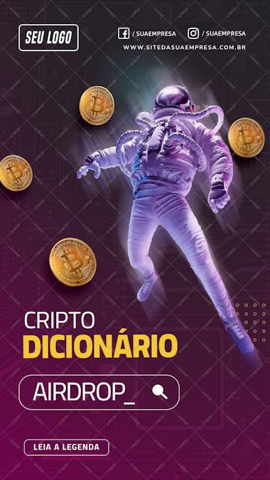 Story cripto dicionário airdrop psd