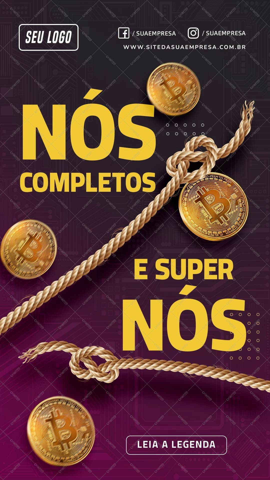 Banner para Investimentos em Bitcoin PSD Editável