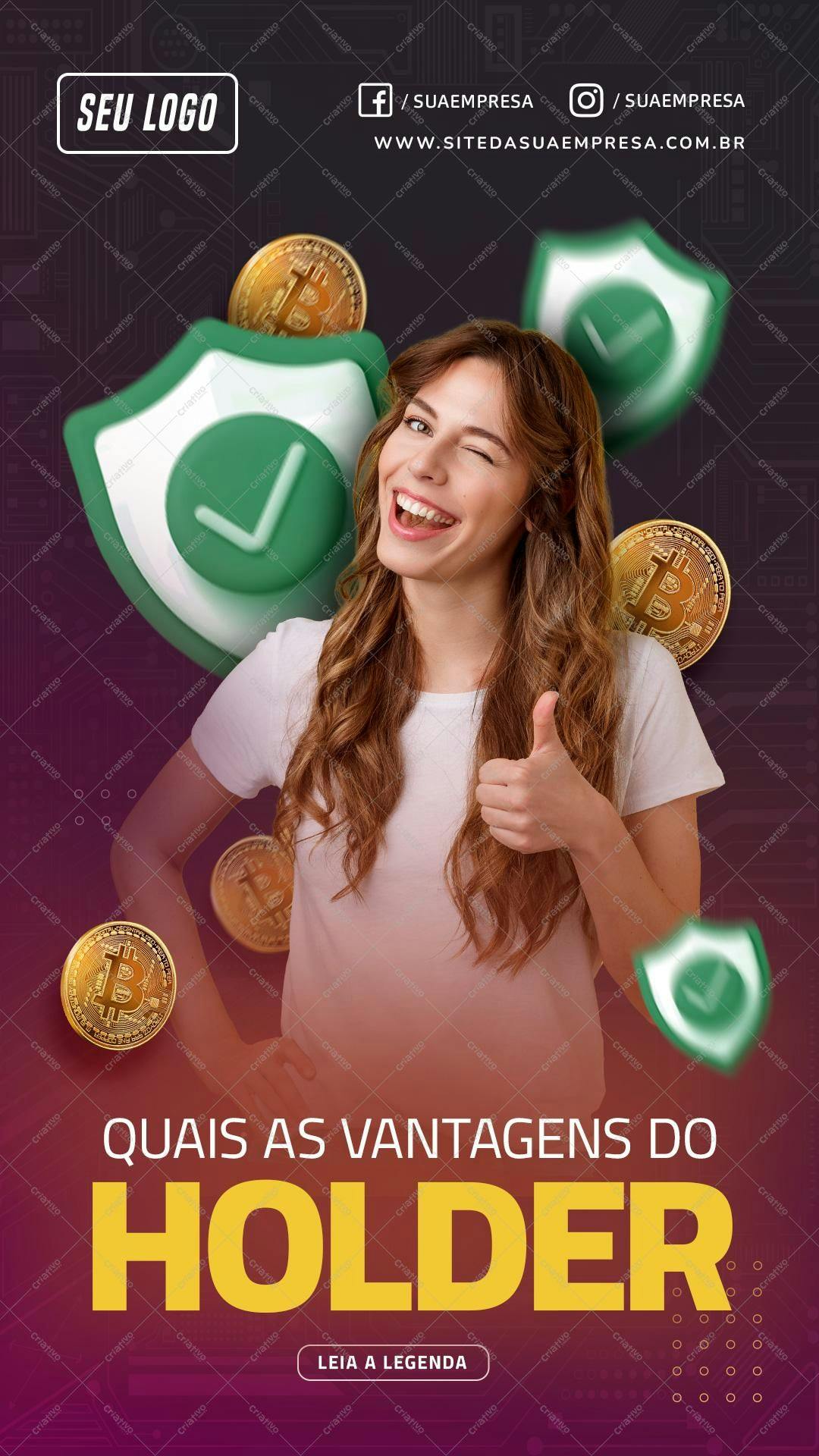 Banner para divulgação de vantagens do Holder PSD Editável