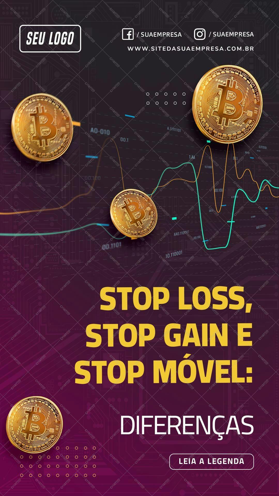 Banner para Investimentos em Bitcoin PSD Editável