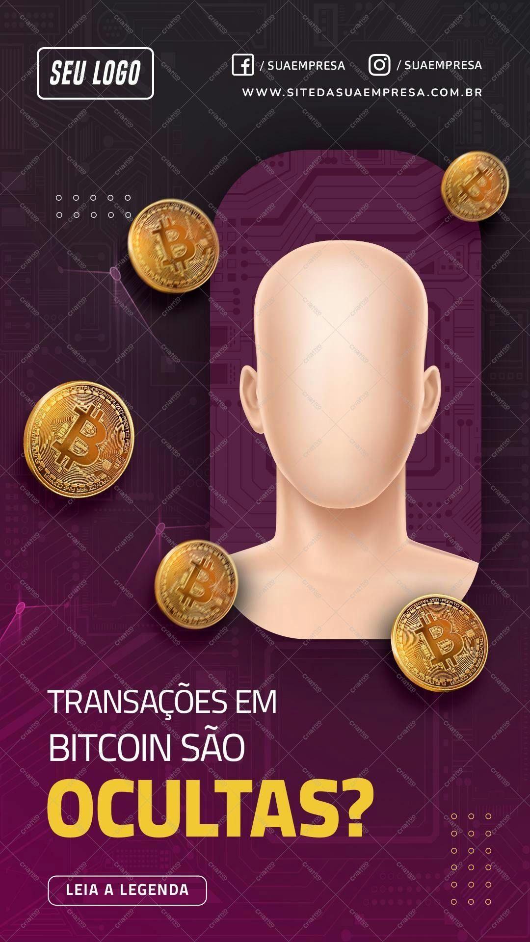 Banner para Campanha de Bitcoin PSD Editável