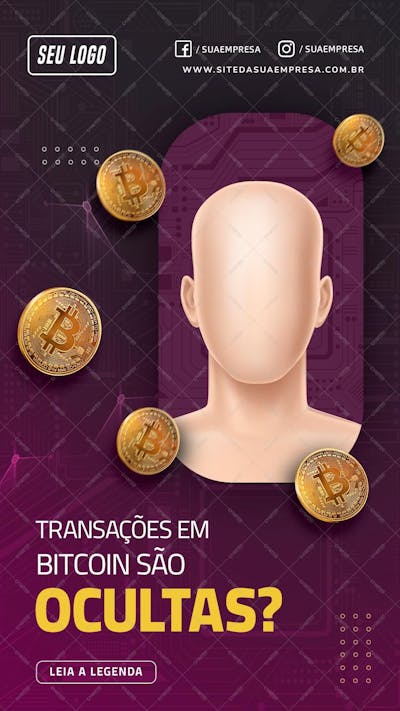 Story - Transações Em Bitcoin São Ocultas - Psd