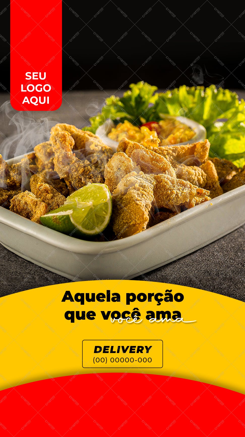 Cardápio Delivery Peixes Fritos PSD Editável