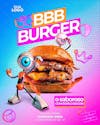 Bbb burger o saboroso com duplo bacon social media psd editavel