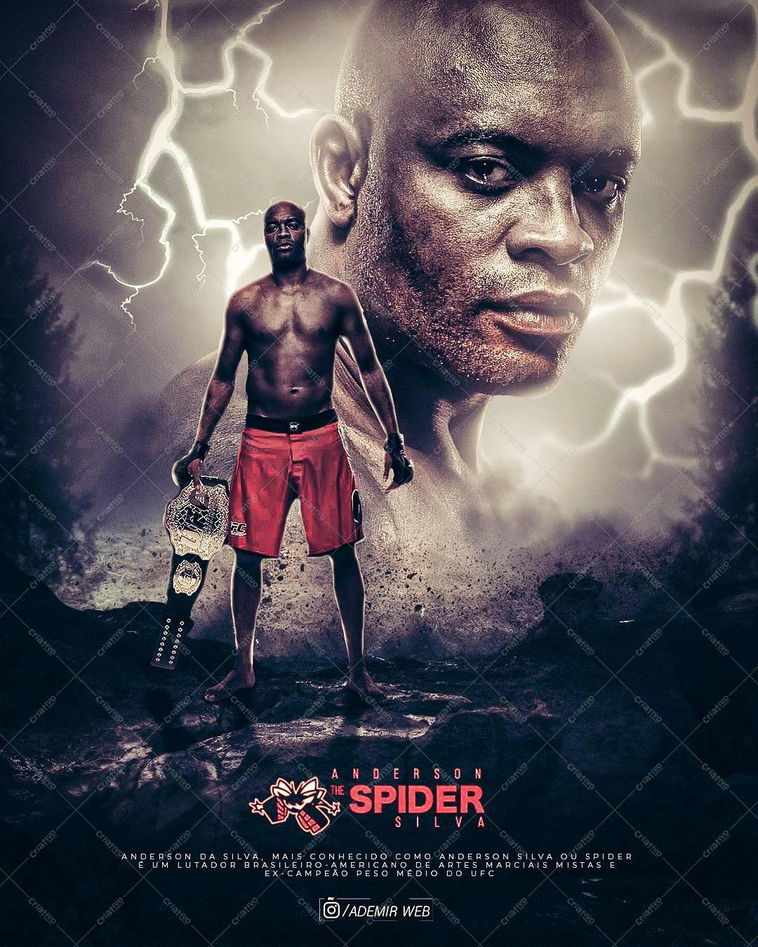 Poster MMA Anderson Silva Spider PSD Editável