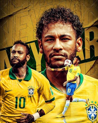 Psd seleção brasileira neymar jr feed