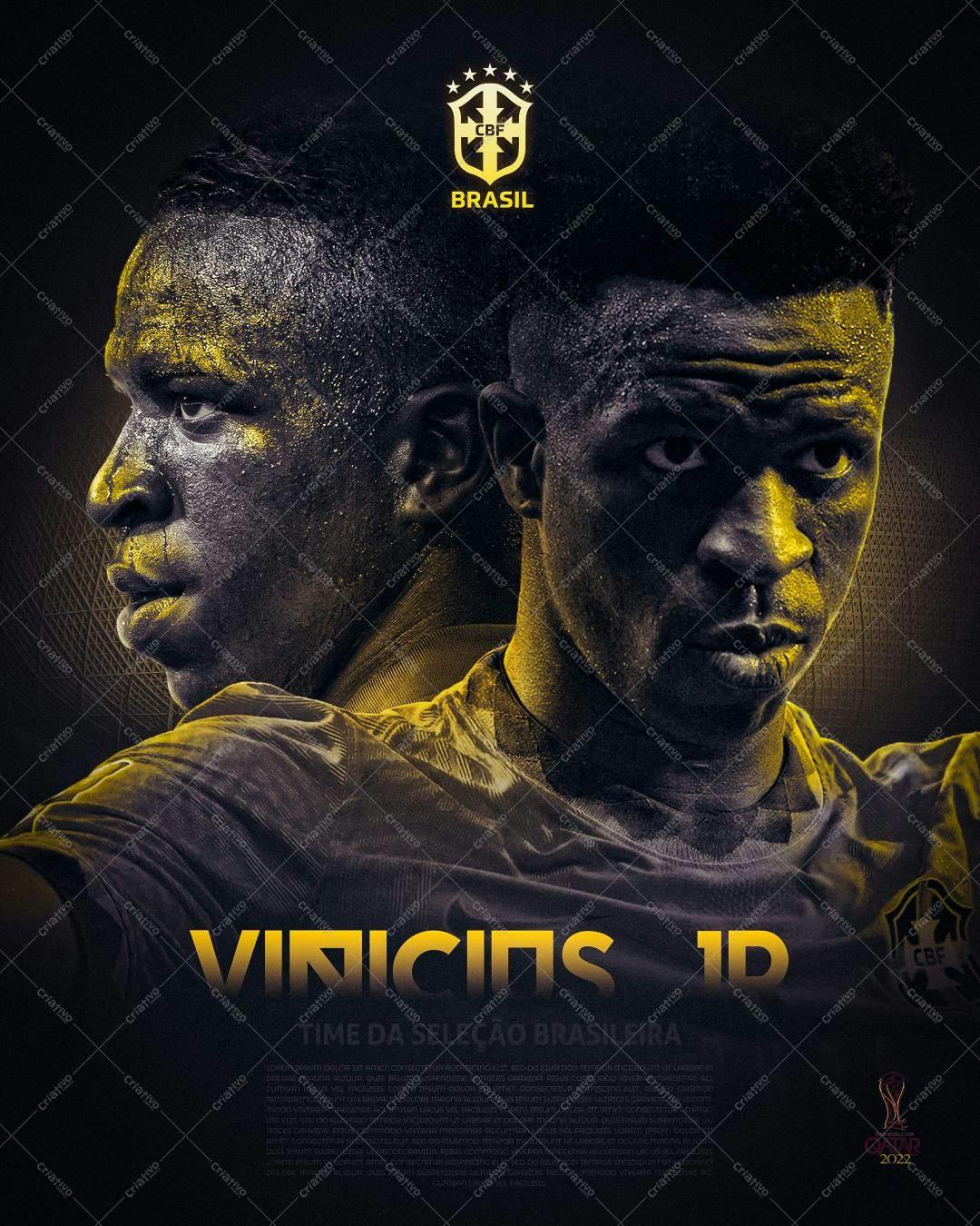 Poster Copa do Mundo Vinicius Jr PSD Editável