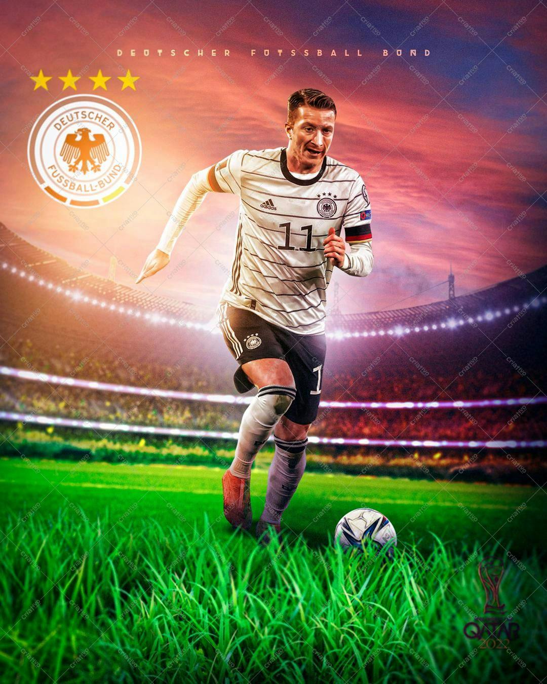 PSD de Jogador de Futebol Alemão para Copa do Mundo PSD Editável