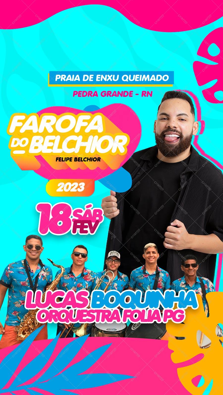 Flyer para Farofa do Belchior PSD Editável