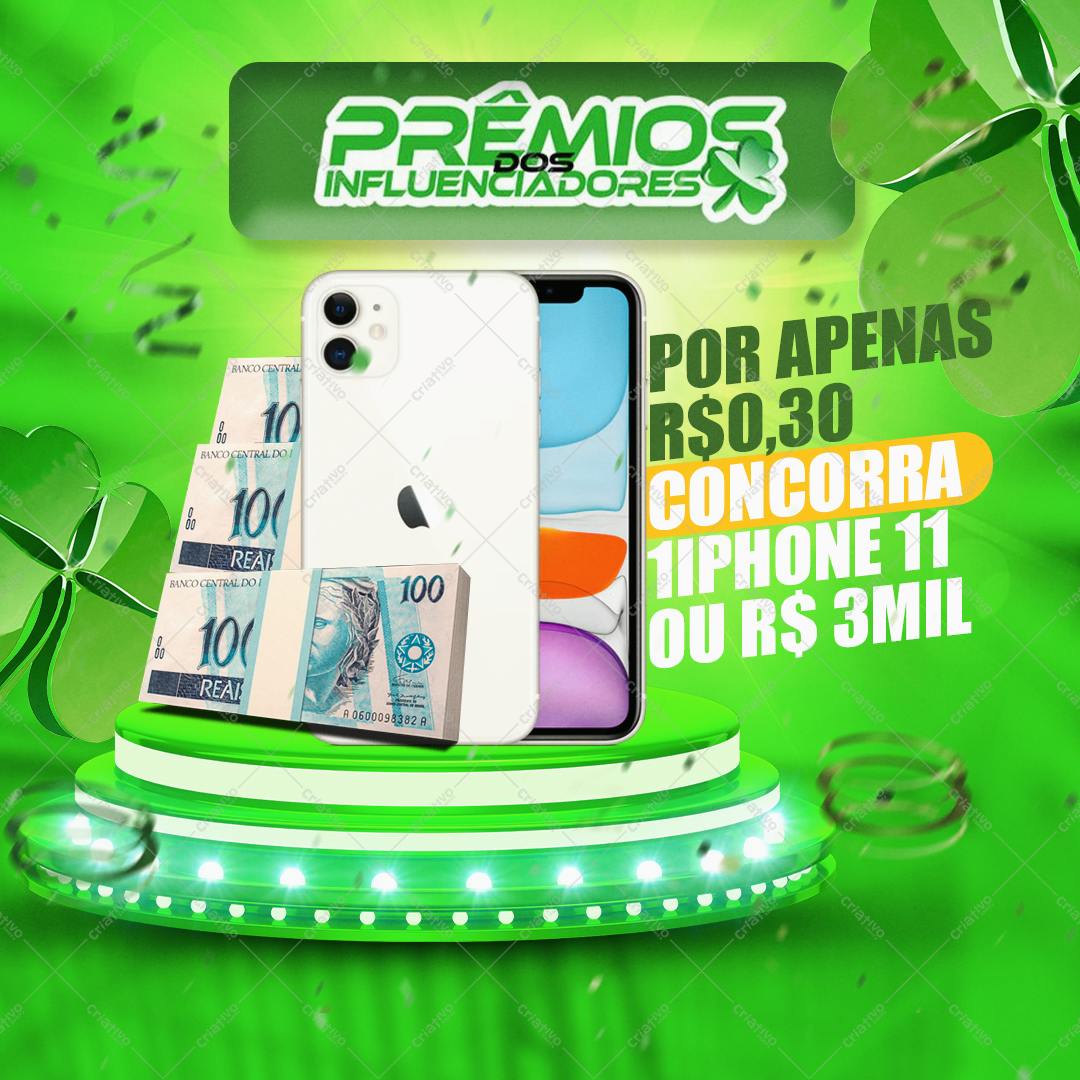 Banner para Sorteio iPhone 11 PSD Editável