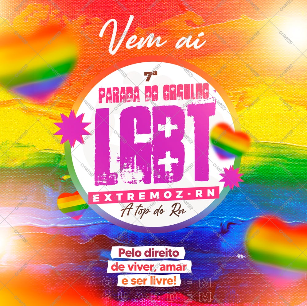 Flyer para Parada do Orgulho LGBT PSD Editável