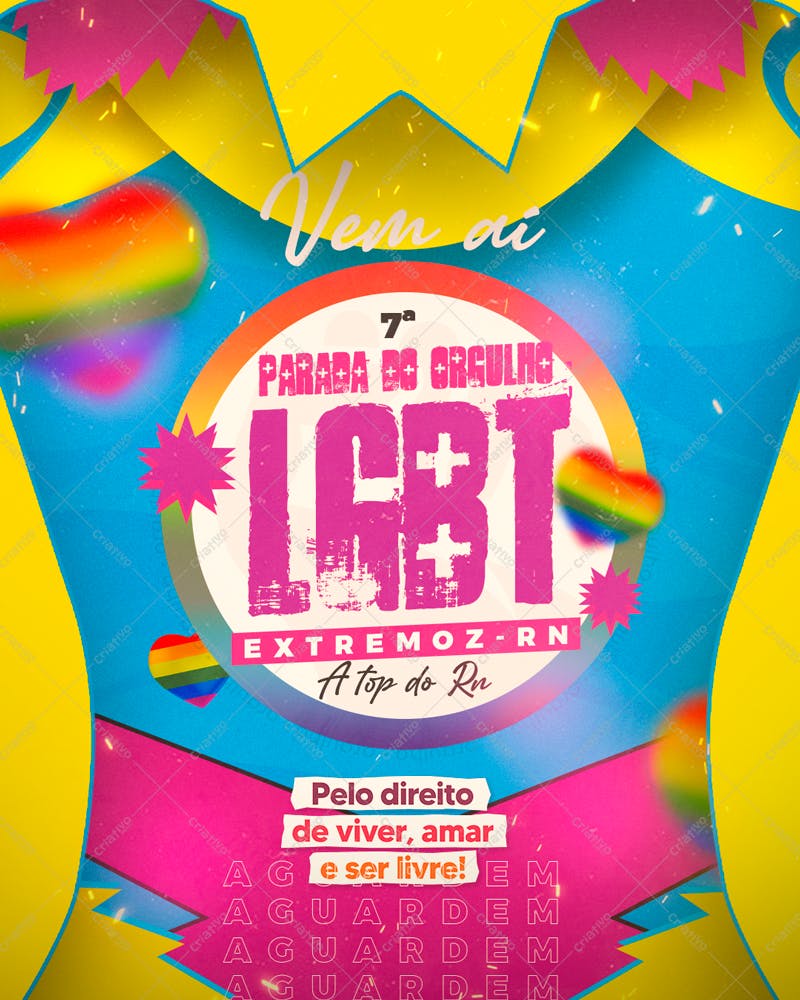 Flyer para Parada do Orgulho LGBT PSD Editável