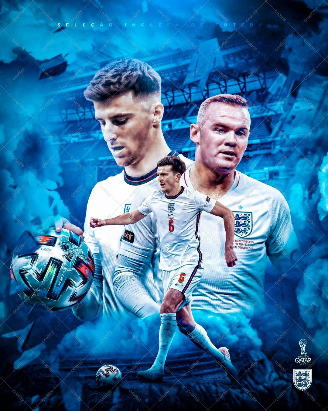 Poster Copa do Mundo Seleção Inglesa PSD Editável