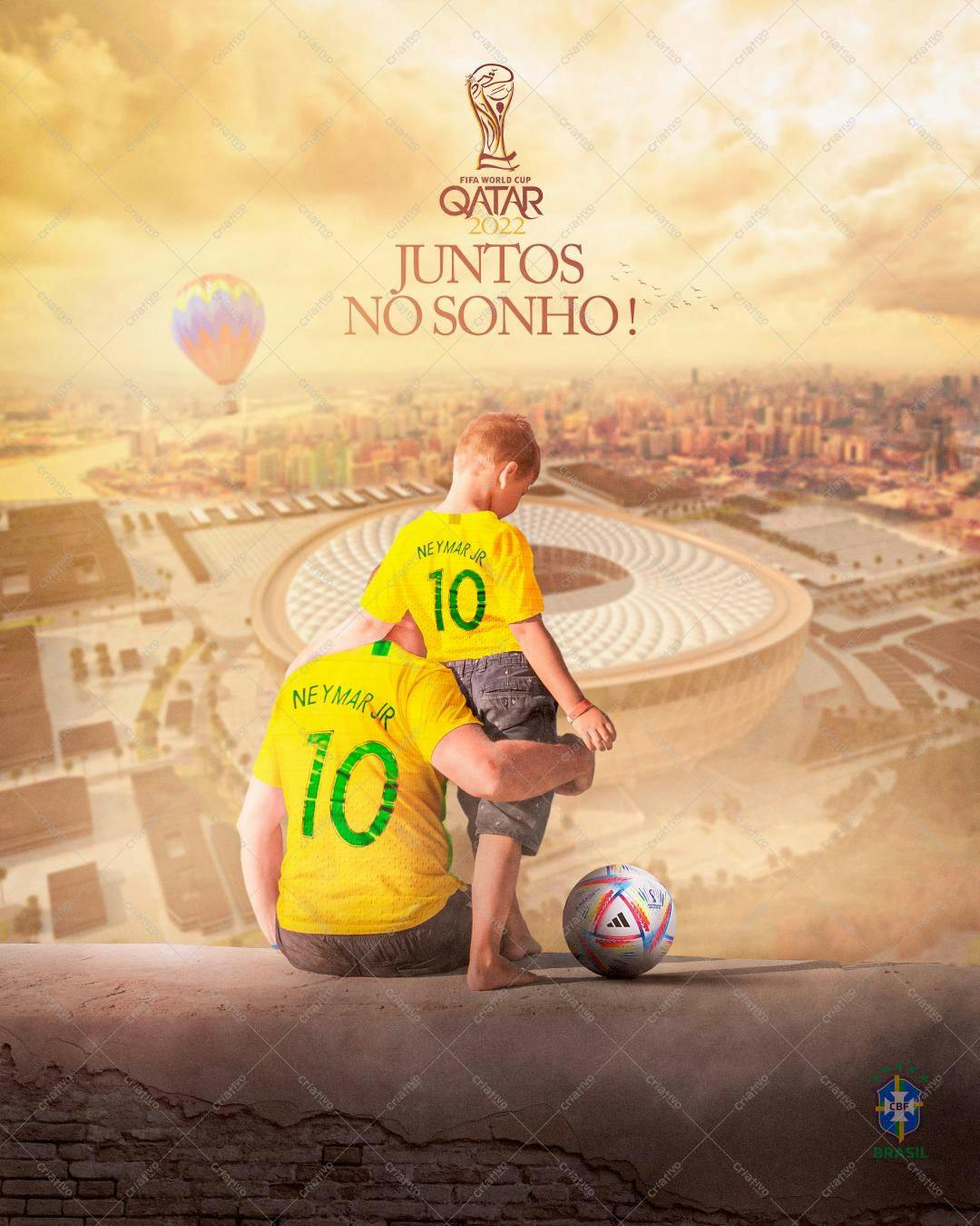 Poster Copa do Mundo Pai e Filho PSD Editável