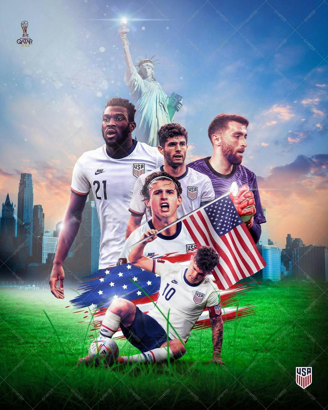 Poster Copa do Mundo EUA PSD Editável