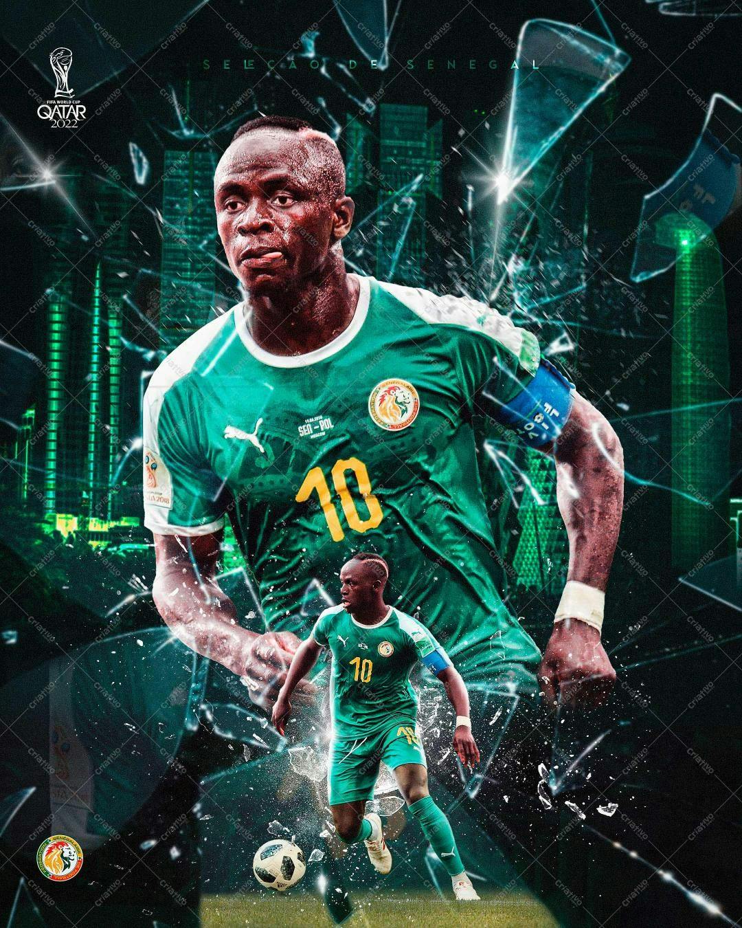 Arte Copa do Mundo Senegal PSD Editável