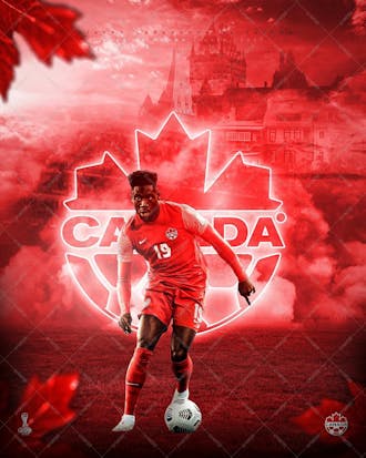 Flyer pré jogo seleção do canada feed psd