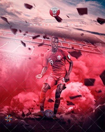 Flyer Pre Jogo Selecao Catar Feed - Psd