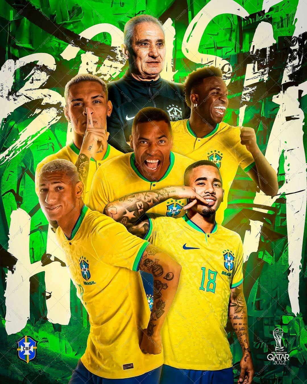 Arte Copa do Mundo Seleção Brasileira PSD Editável